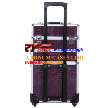 Wheeled 4 Tiers Rolling Beauty Train Case